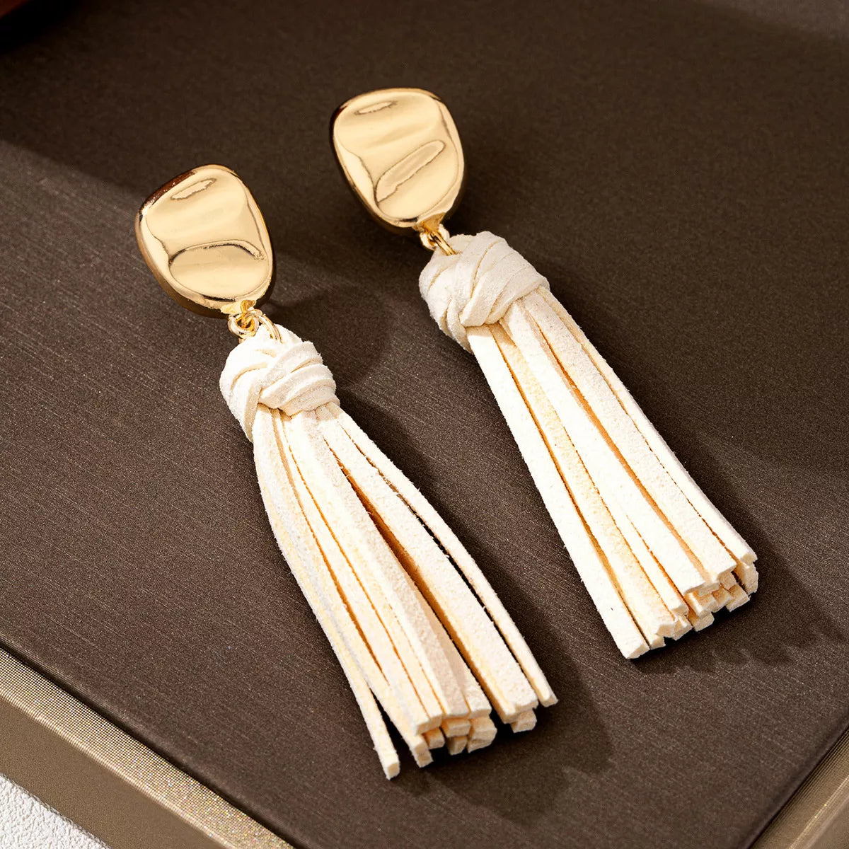 18K Gold-Plated Tassel Earrings - alternate earring view