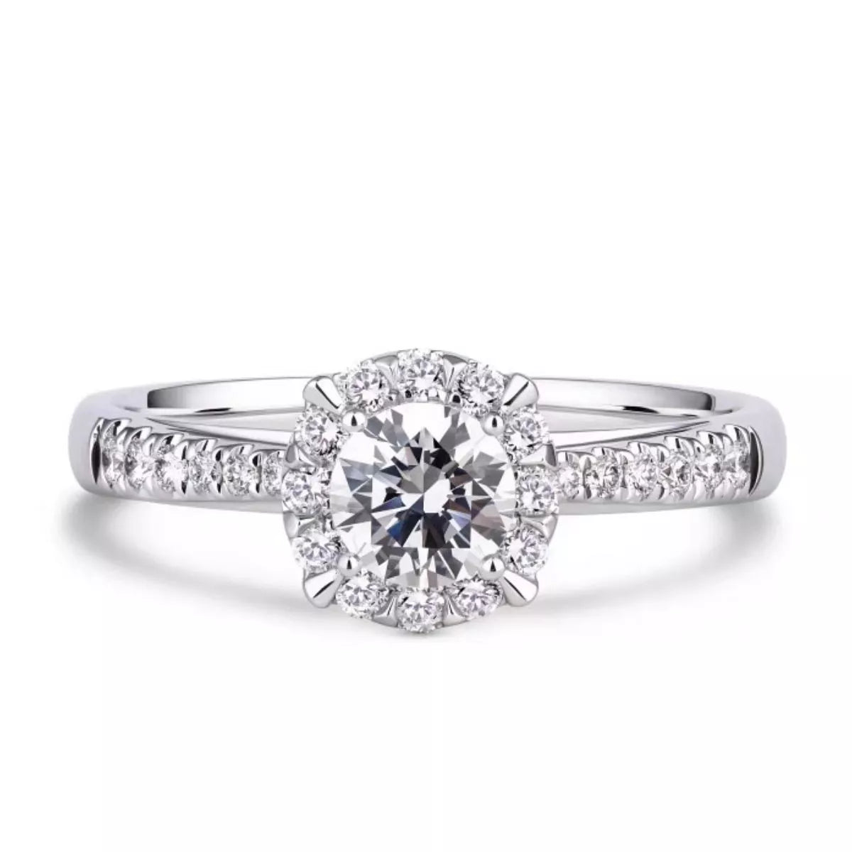 1 Carat Sterling Silver Moissanite Ring - alternate ring view