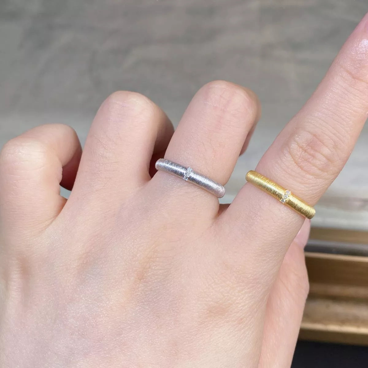 Sterling Silver Zircon Ring in Silver - women's ring