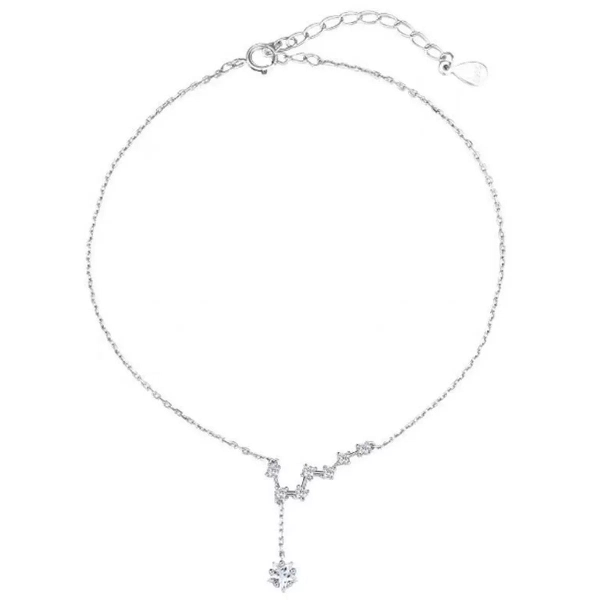 Sterling Silver Zircon Anklet Bracelets - alternate jewelry view