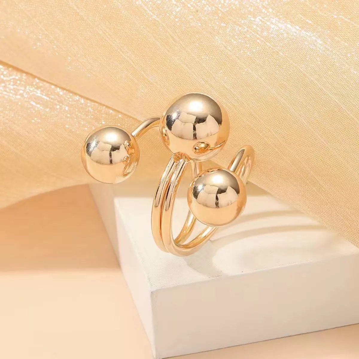 Multi Layered Ball Ring - alternate ring view