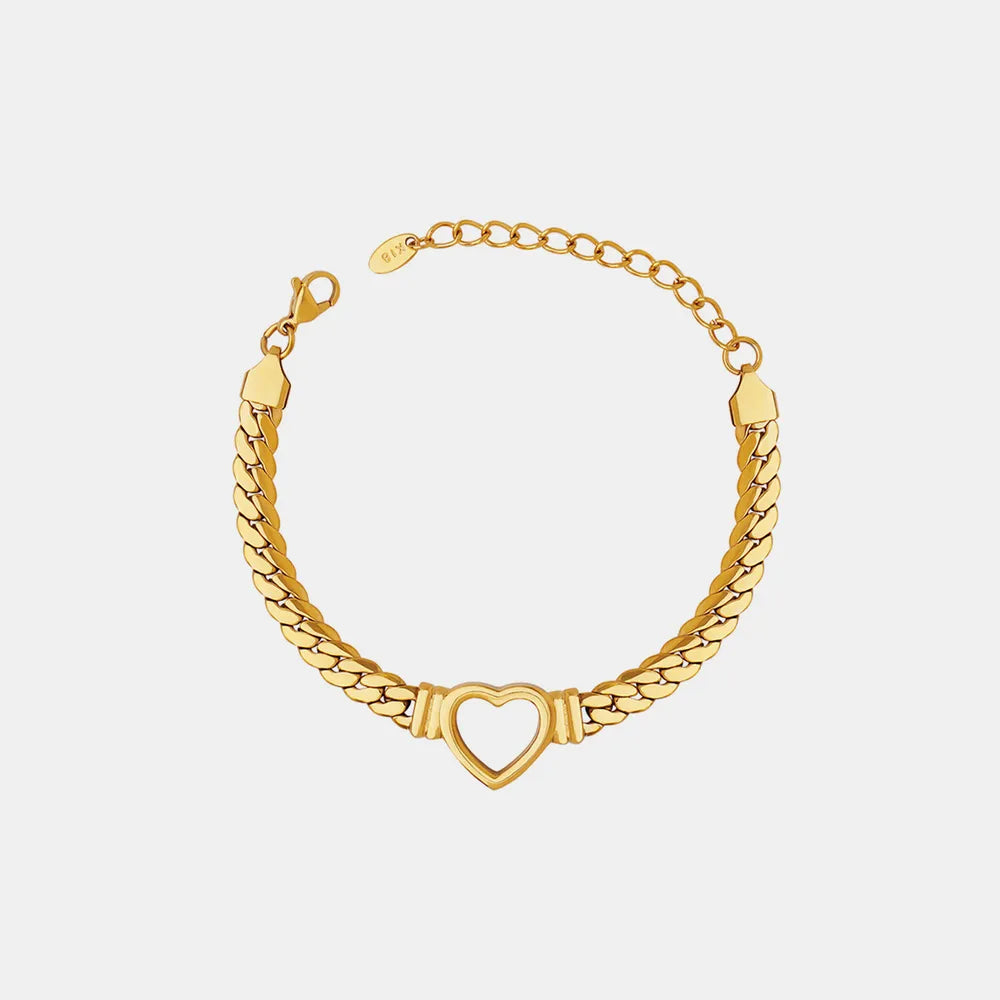 Titanium Steel Cutout Heart Bracelet - alternate jewelry view
