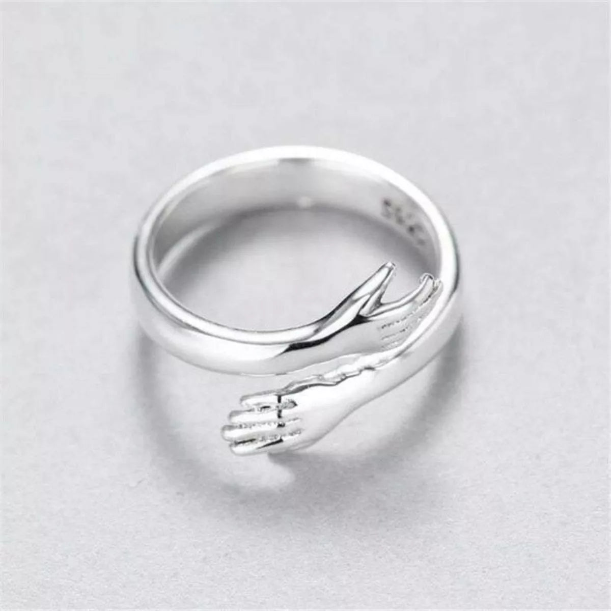 Sterling Silver Hug Bypass Ring - alternate ring view