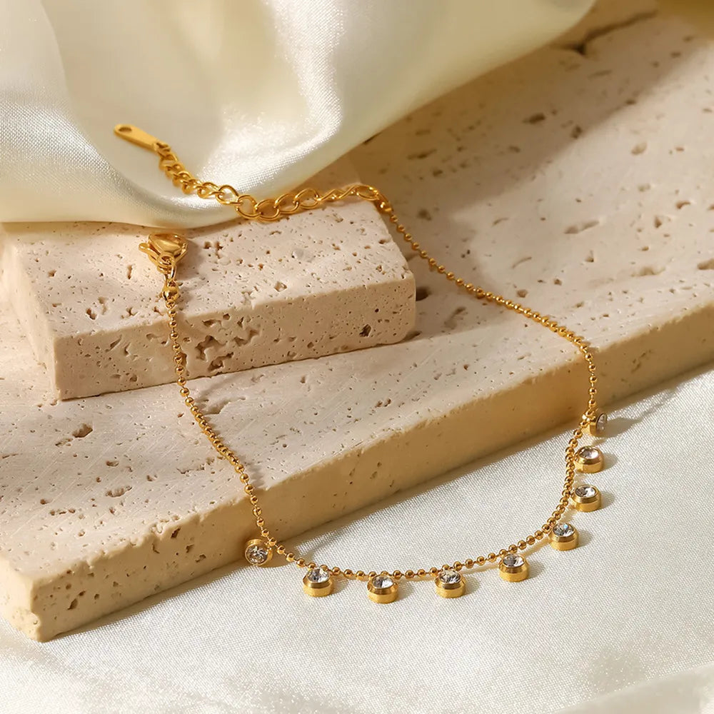 Zircon 18K Gold-Plated Stainless Steel Bracelet - alternate jewelry view