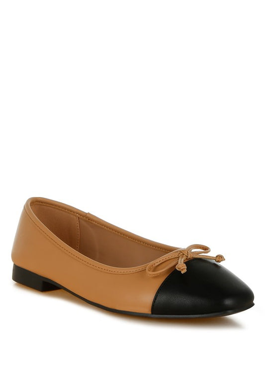 Faux Leather Ballerinas