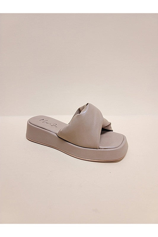 Puff Band Slide Sandals