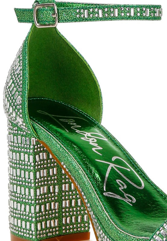 Rhinestones Ankle Strap Sandals