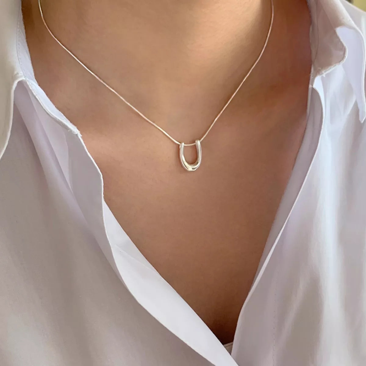 Sterling Silver Pendant Necklace - alternate necklace view