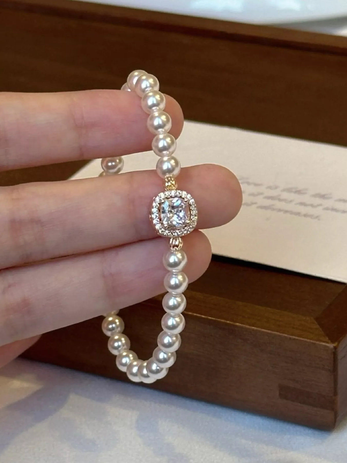18K Gold-Plated Pearl Bracelet - alternate jewelry view