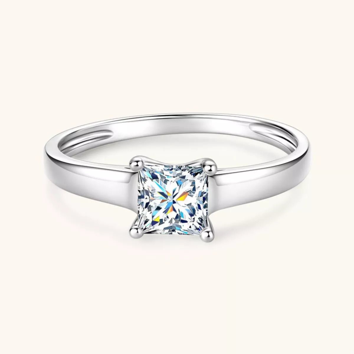 Silver-Plated Minimalist Ring - alternate ring view