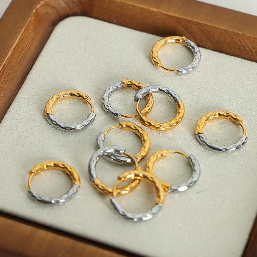 18K Gold-Plated Huggie Earrings - alternate earring view