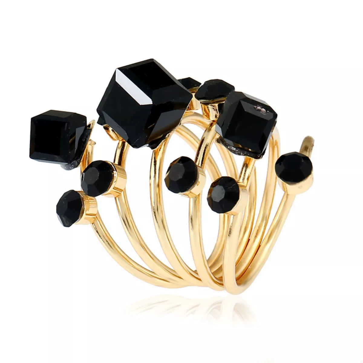 18K Gold-Plated Multi-Layered Ring - alternate ring view