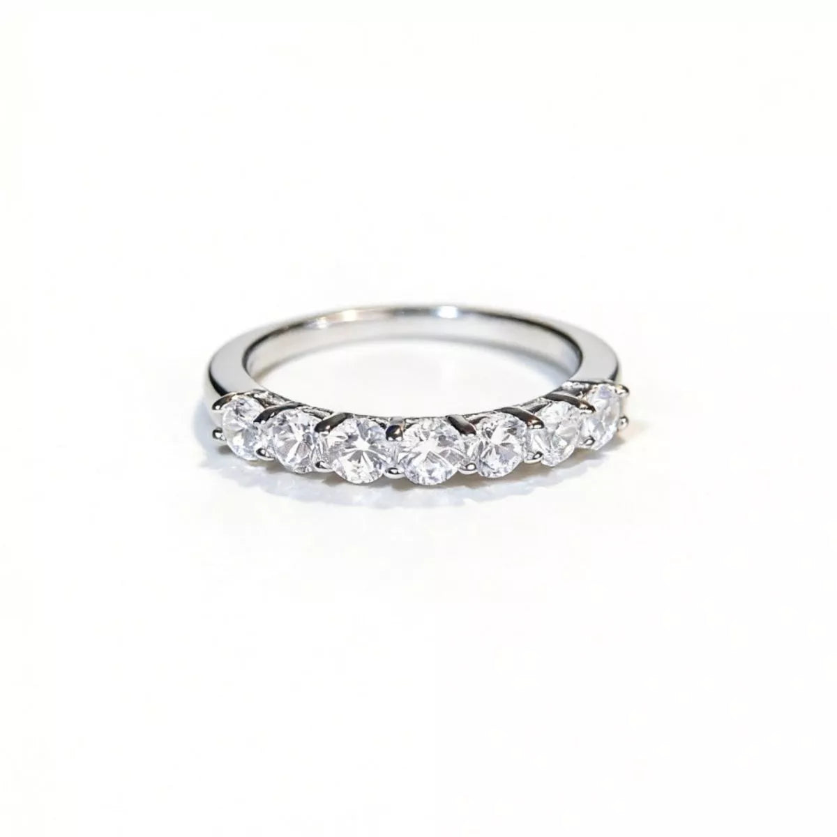 Sterling Silver Zircon Ring in Silver - women's ring
