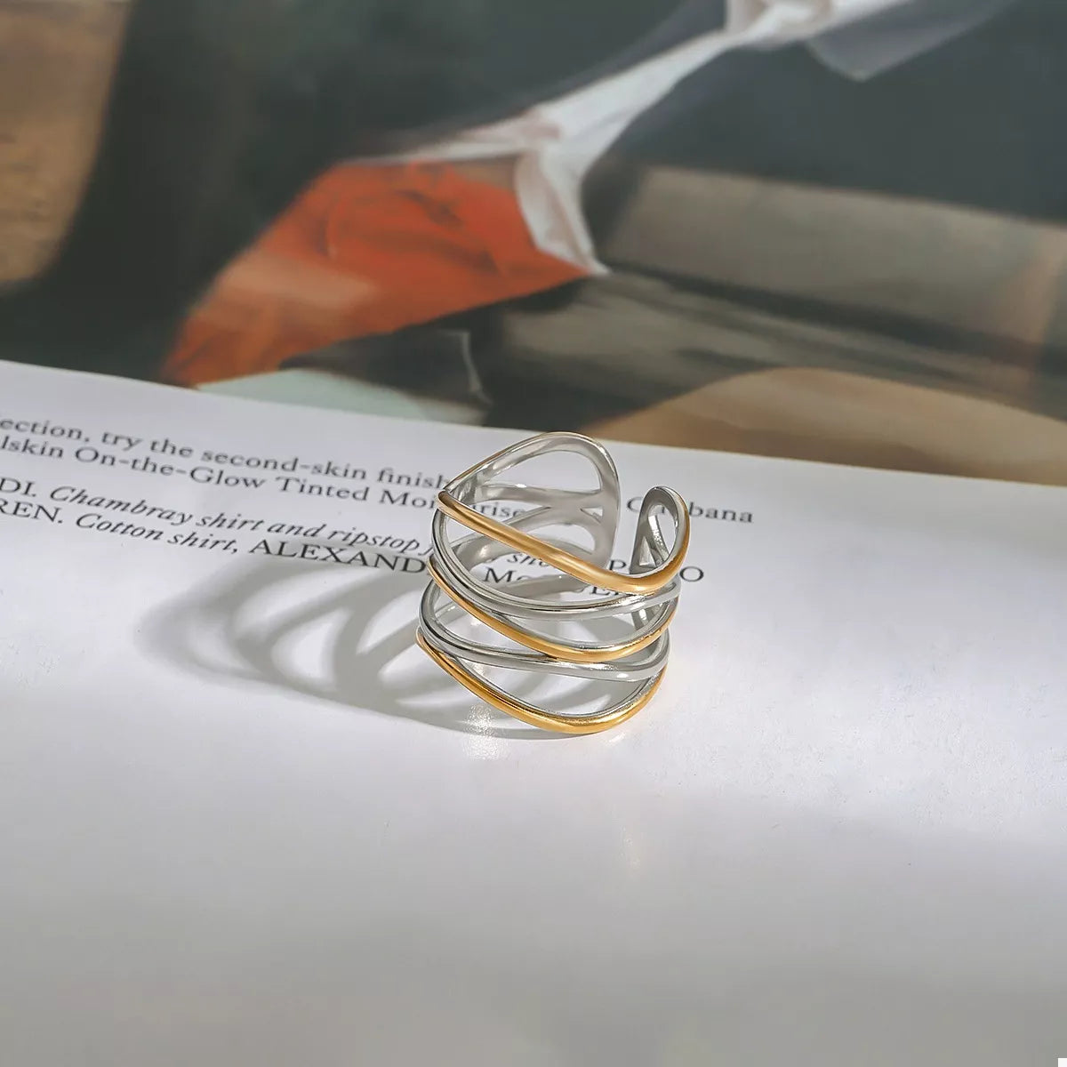 Two-Tone Open Ring - alternate ring view