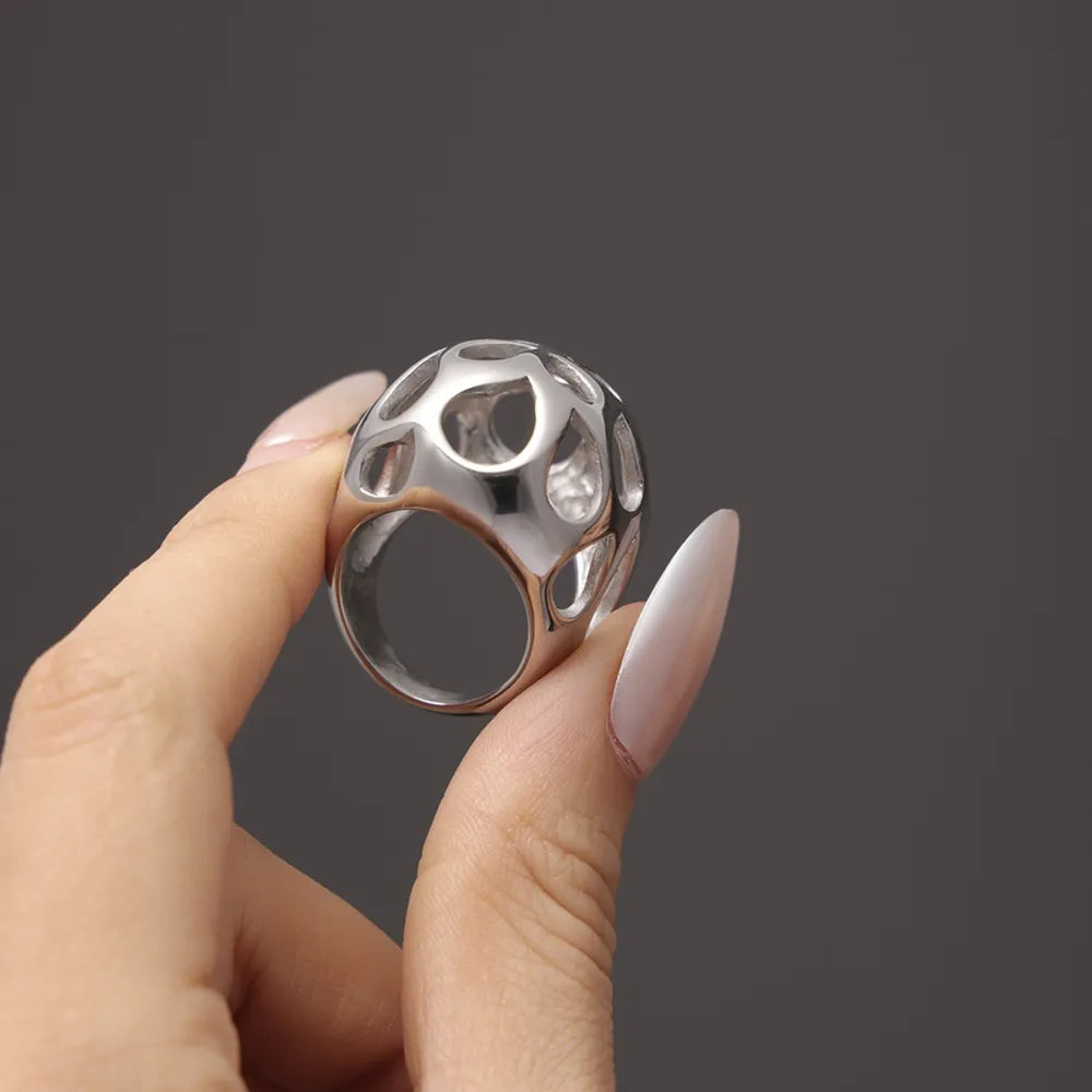 Stainless Steel Cutout Ring - alternate ring view