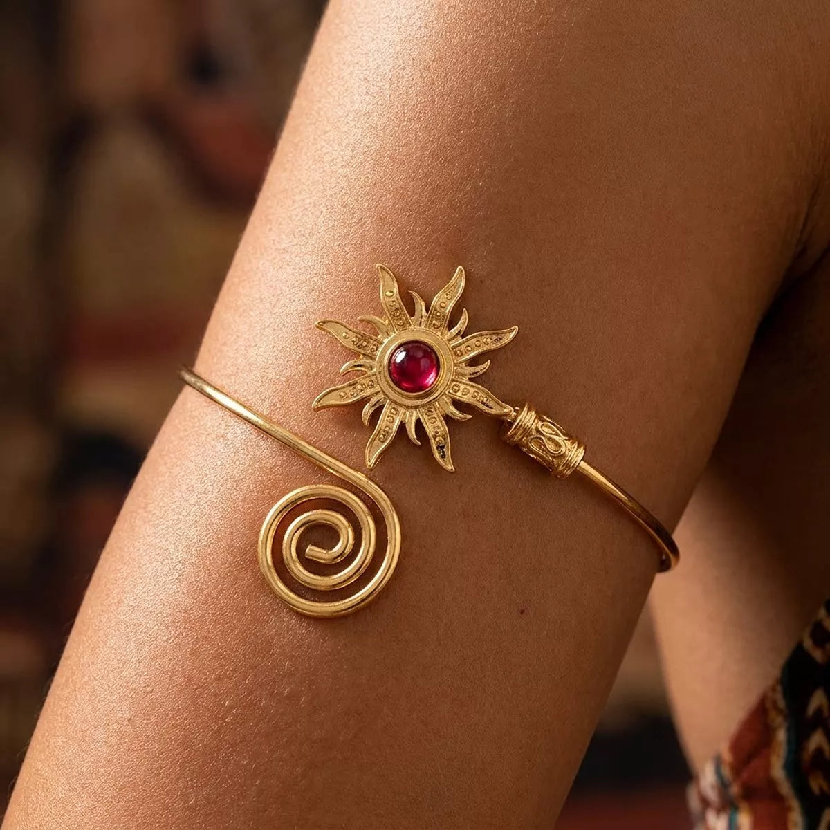 Sunburst Arm Cuff Bracelet - alternate jewelry view