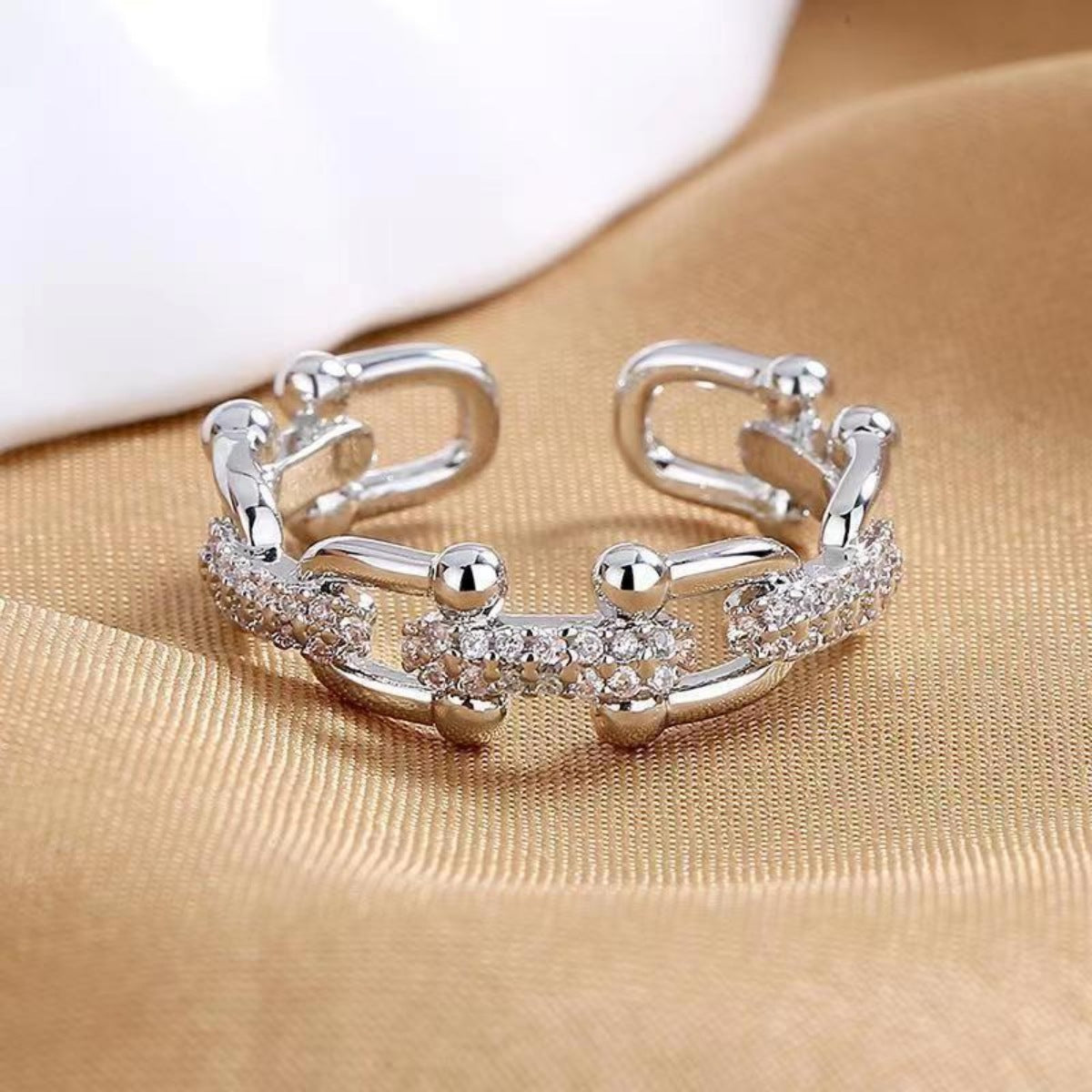 Sterling Silver Open Ring - alternate ring view
