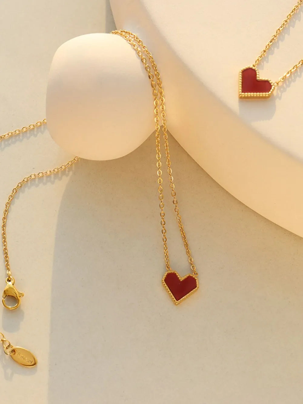 Titanium Steel Heart Necklace in Silver - women's necklace
