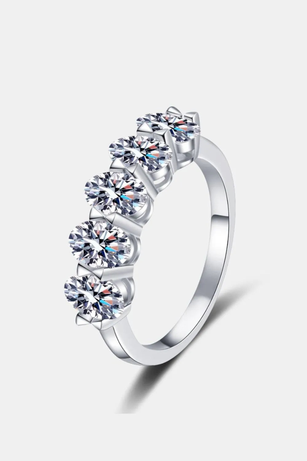 2.5 Carat Moissanite Sterling Silver Ring in Silver - women's ring