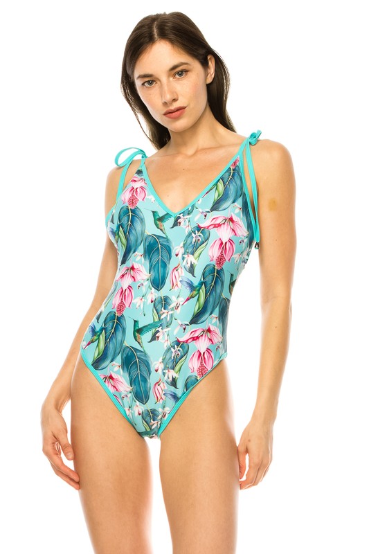 Low-Back One-Piece Swimsuit