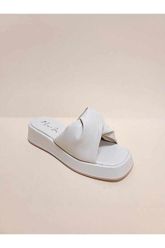 Puff Band Slide Sandals