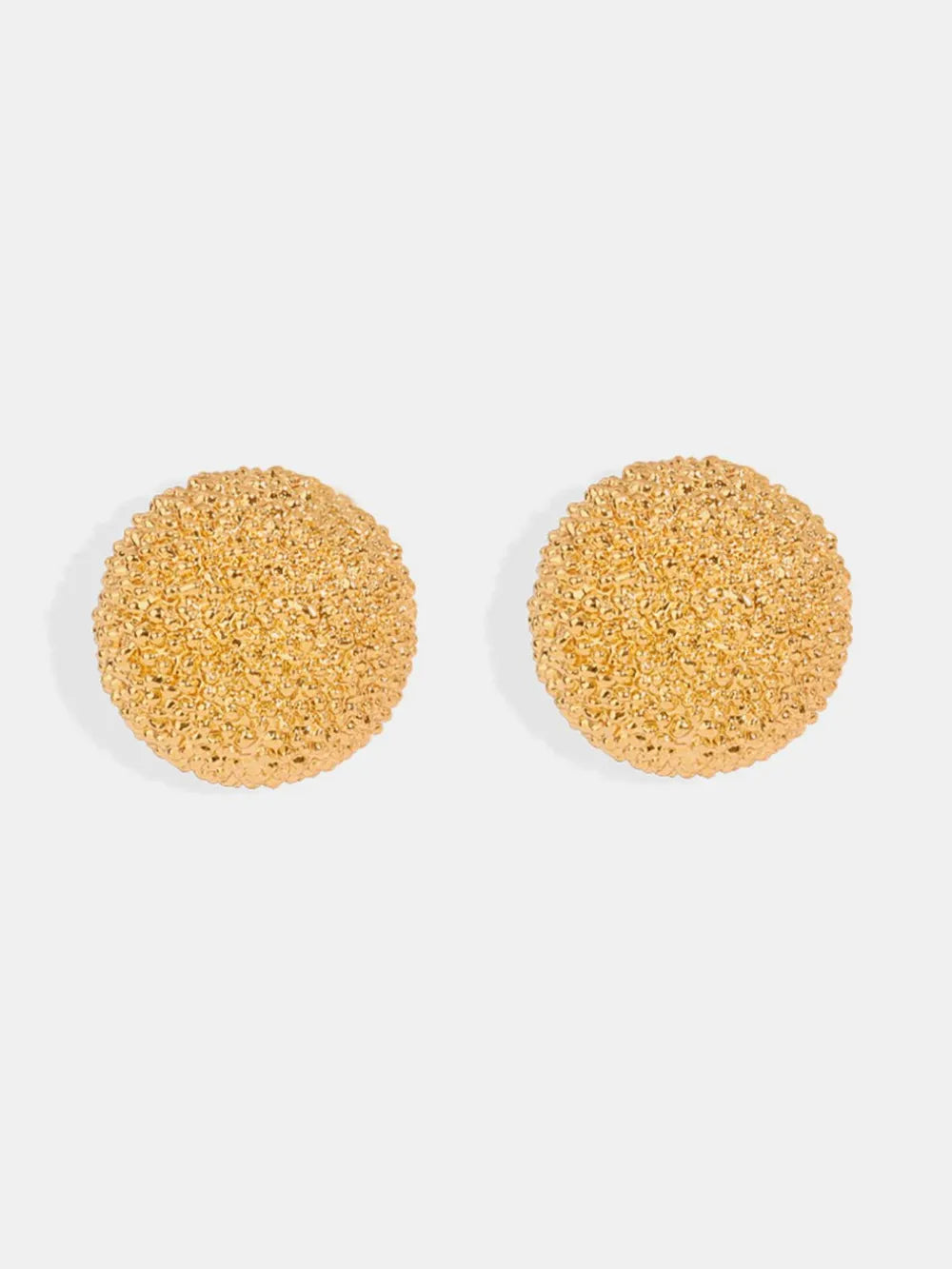 Gold-Plated Geometric Stud Earrings - alternate earring view