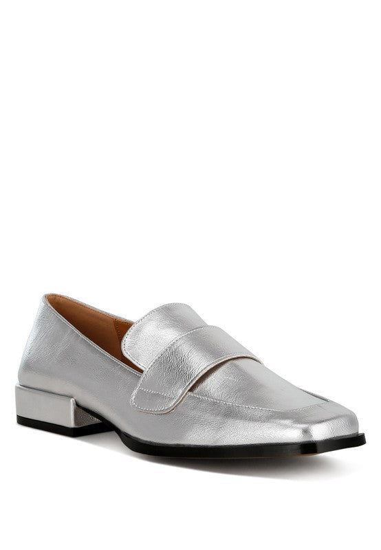 Metallic Penny Loafers