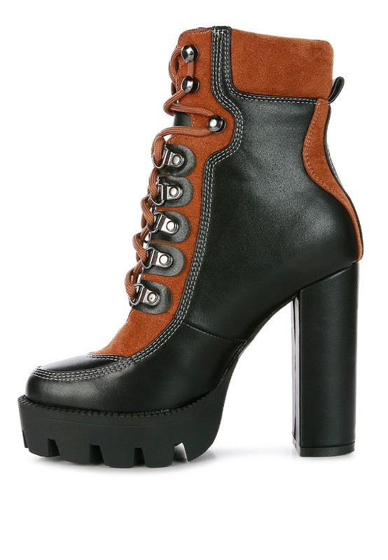 Patent PU Eyelet Boots