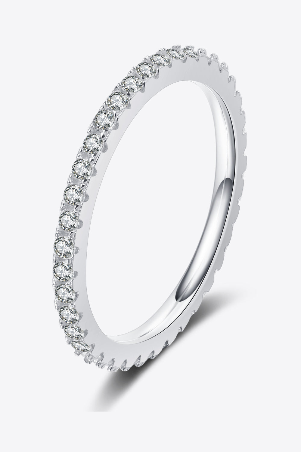 Curious Time Sterling Silver Moissanite Ring in Silver - women's ring