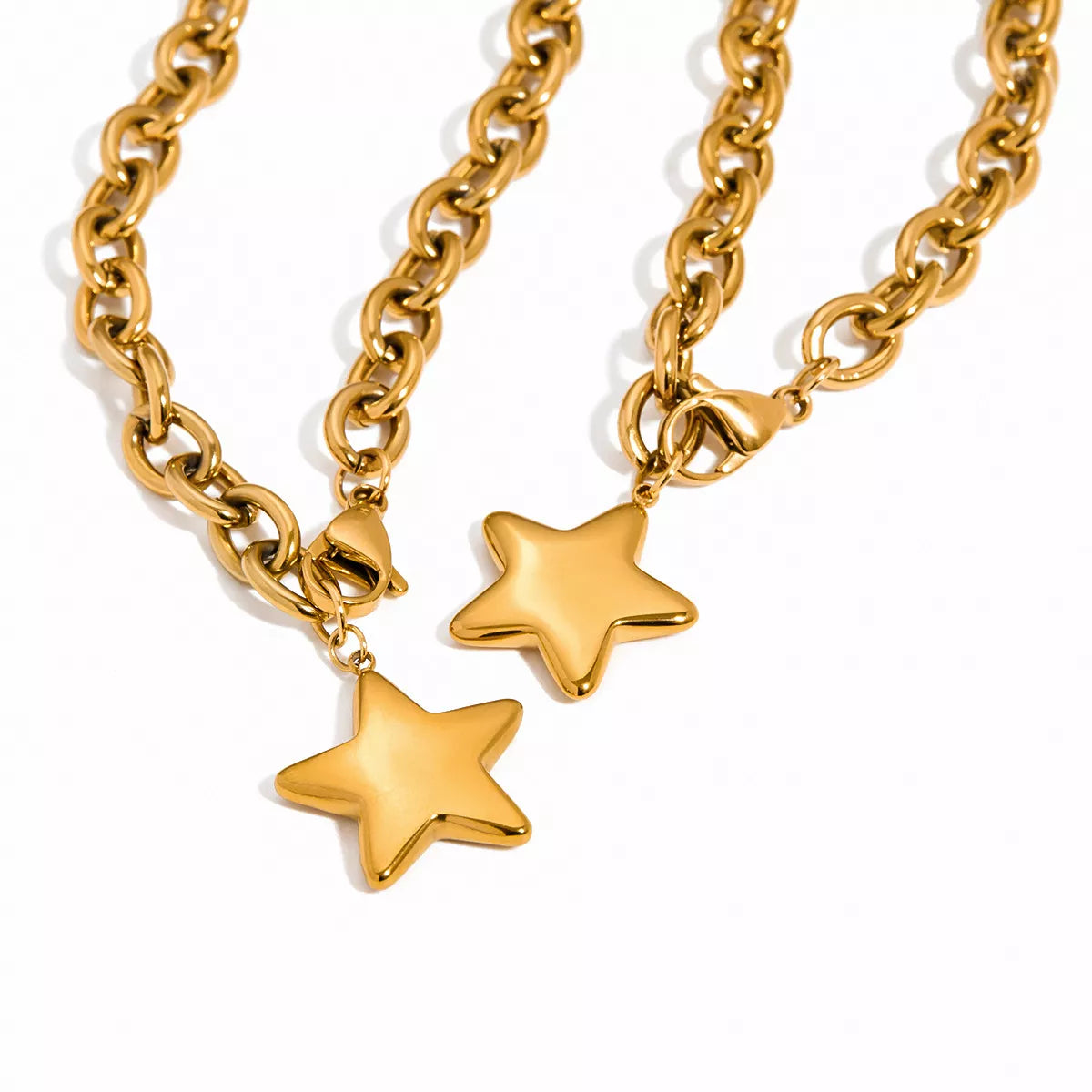 18K Gold-Plated Star Necklace - alternate necklace view
