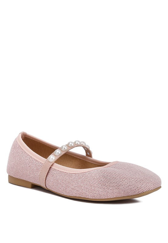 Pearl Strap Ballerina Flats