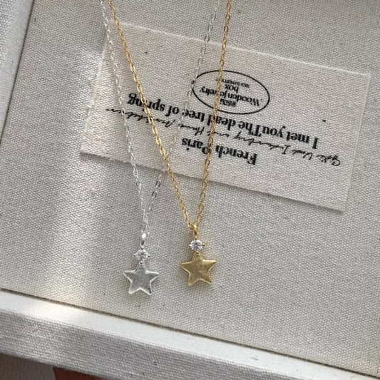 Sterling Silver Star Pendant Necklace in Silver - women's pendant necklace