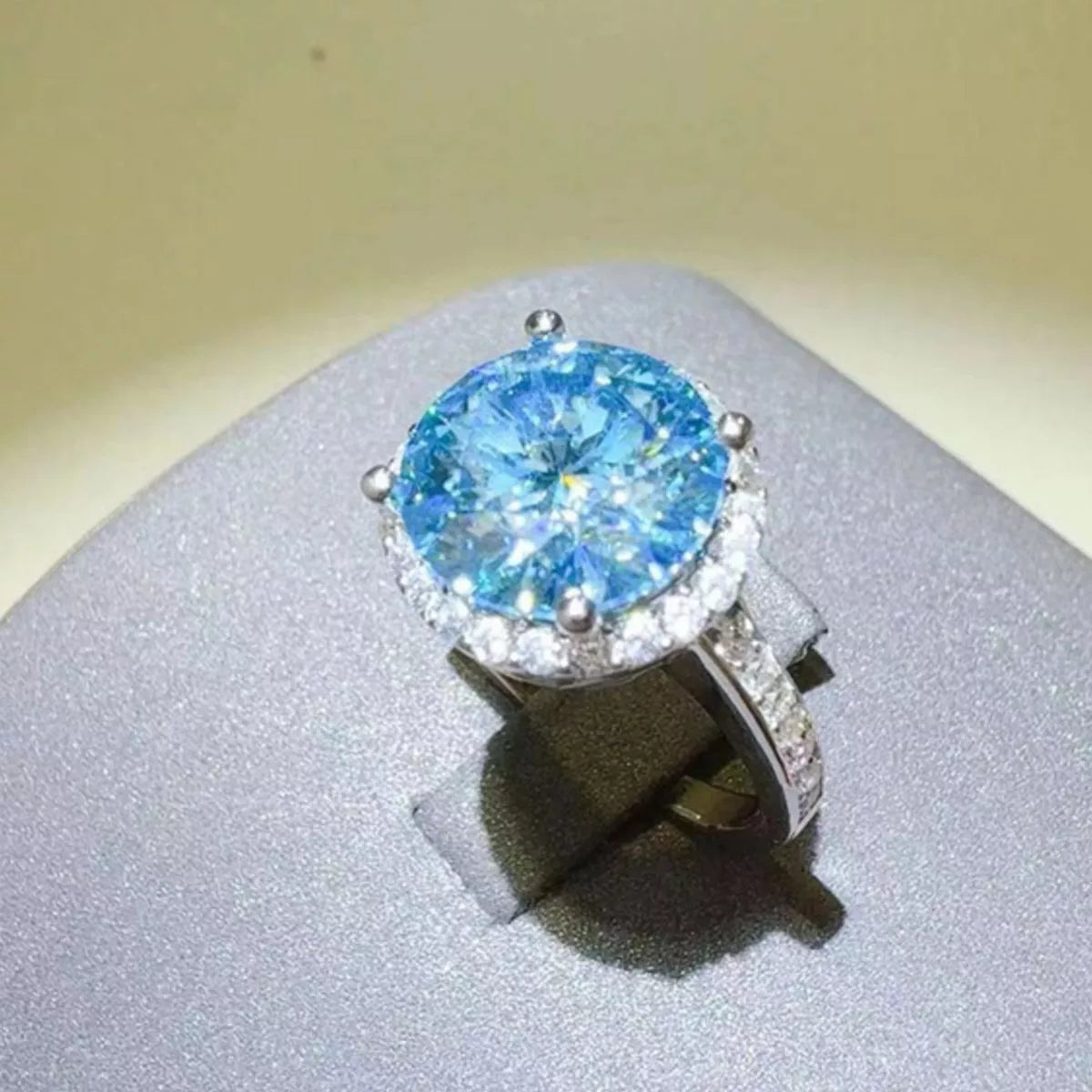 1 Carat Sterling Silver Moissanite Ring - alternate ring view