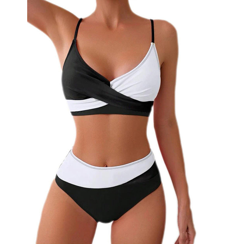 Color Matching Bikini Split Swimsuit Women Beach Spring Swimsuit Bikini