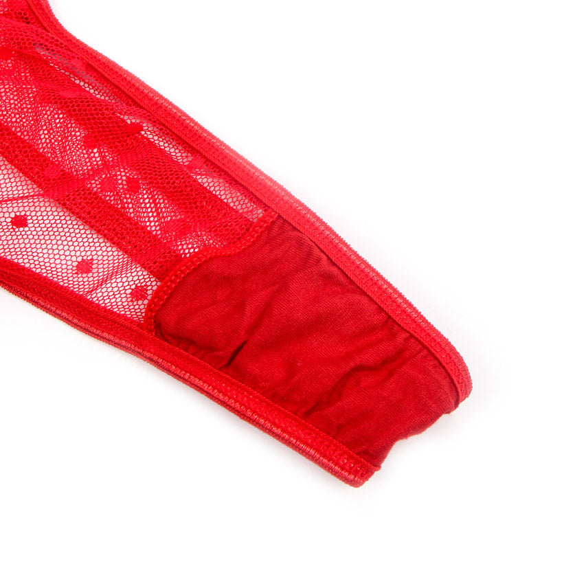 Embroidered Lace Hollow Cut Teddy Lingerie