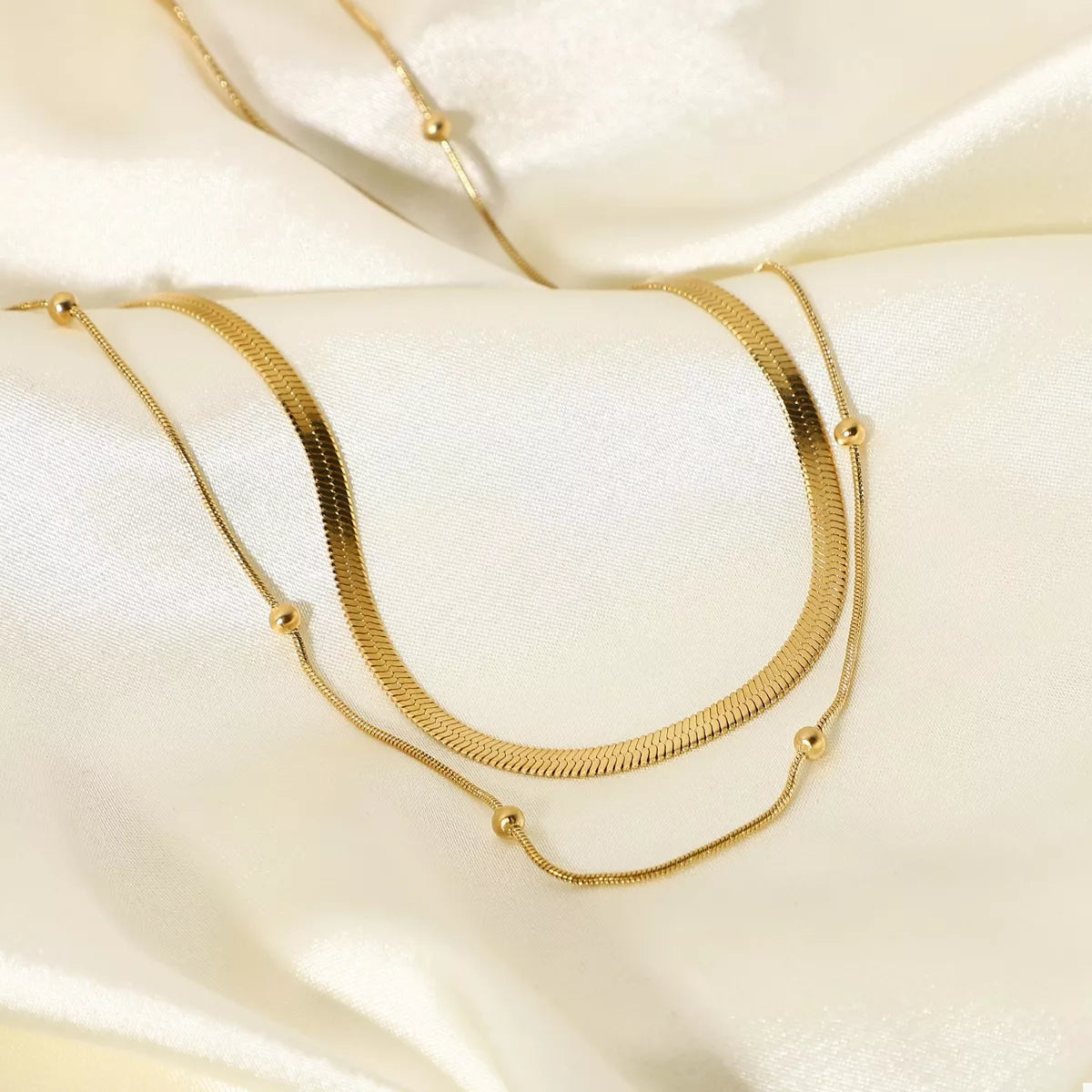 2 Piece 18K Gold-Plated Chain Necklace - alternate necklace view