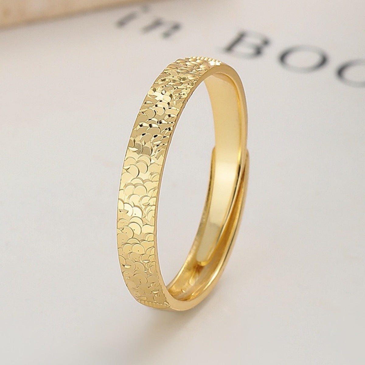 Sterling Silver Textured Ring - alternate ring view