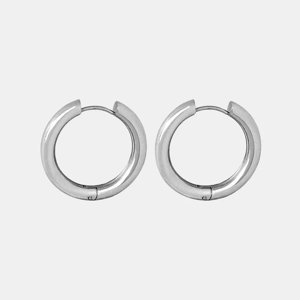 18K Gold-Plated Huggie Earrings - alternate earring view