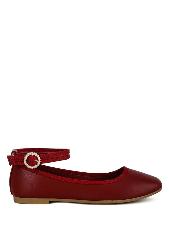 Ankle Strap Ballet Flats