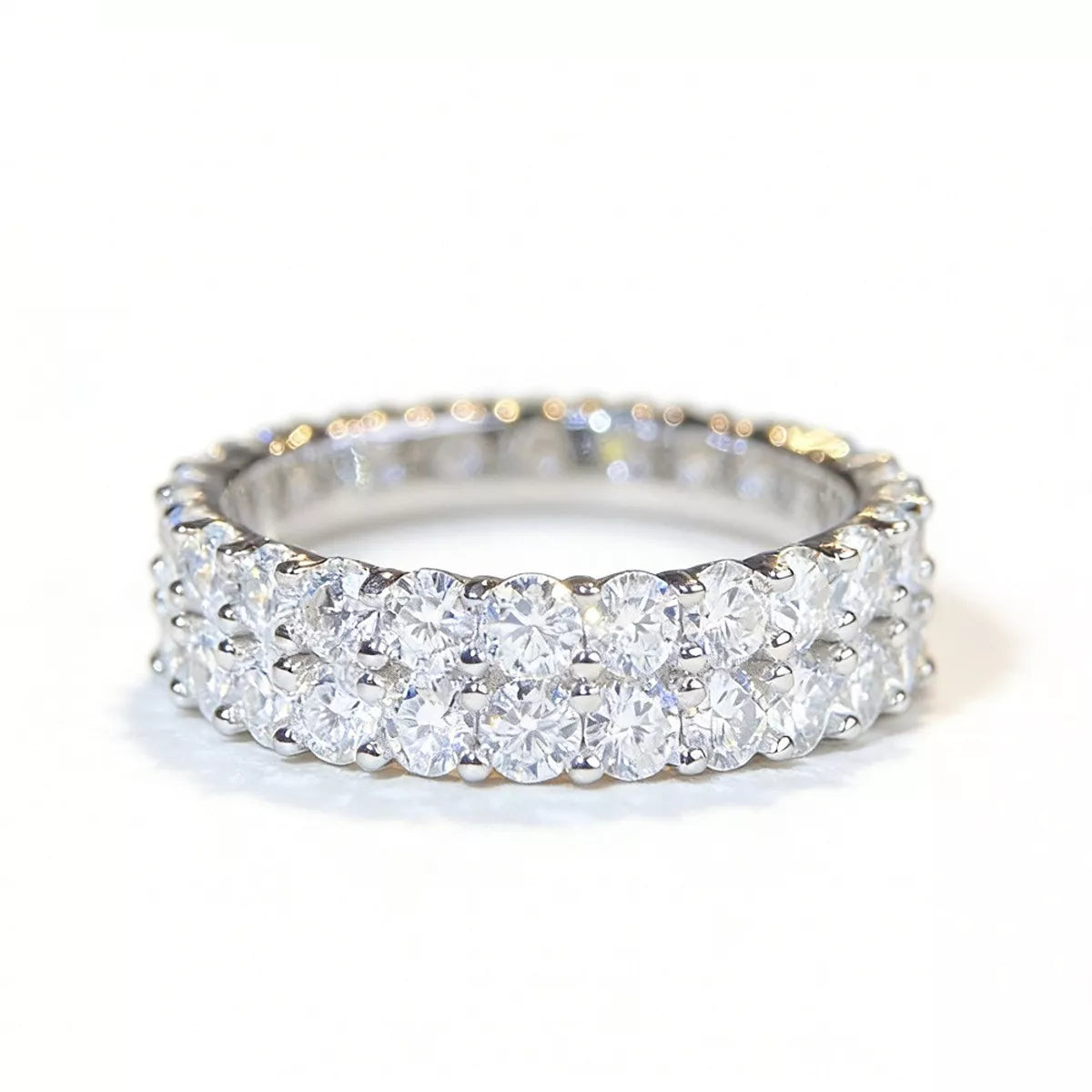 Sterling Silver Moissanite Ring - alternate ring view