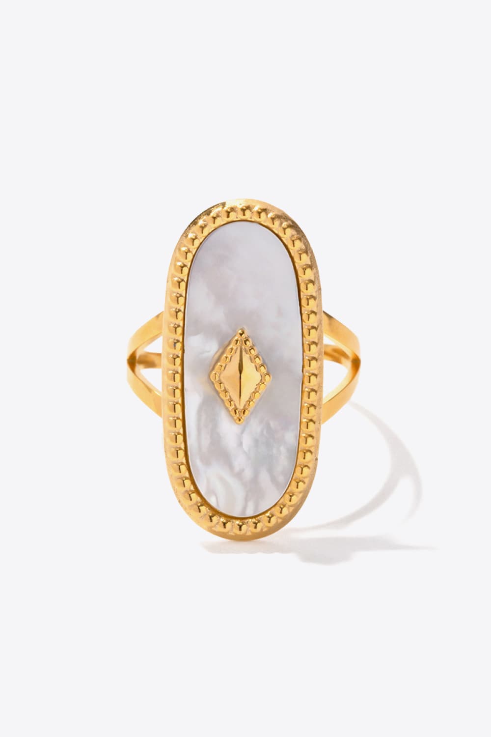 Natural Stone Copper Ring - alternate ring view