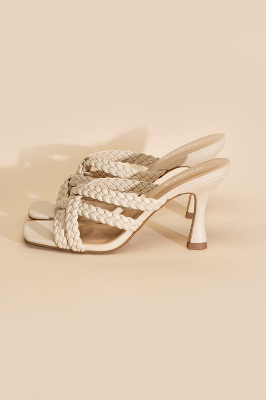 Strappy Braided Heel Sandals