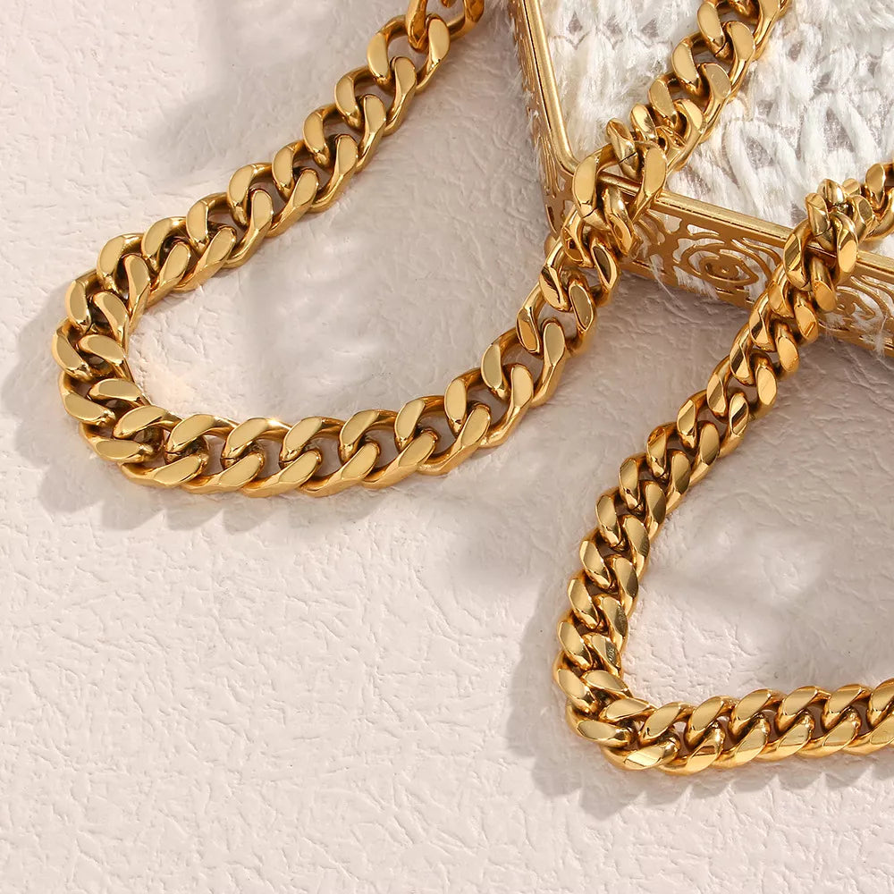 18K Gold-Plated Chain Necklace - alternate necklace view