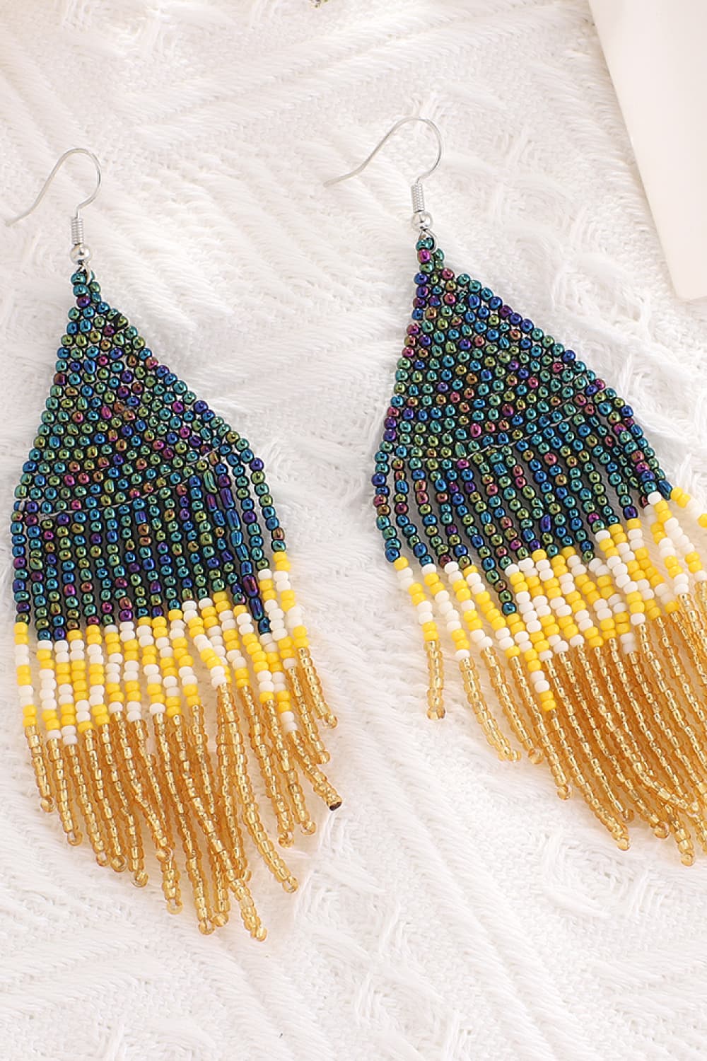 Beaded Dangle Earrings in Royal Blue - women's dangle earrings