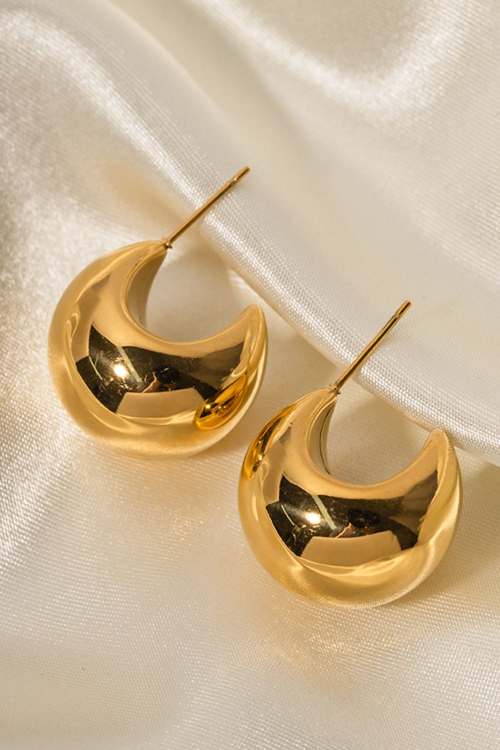 Stainless Steel C-Hoop Earrings - alternate earring view