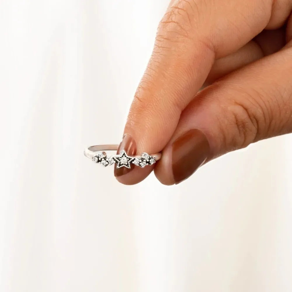 Sterling Silver Star Ring in Silver - women's ring