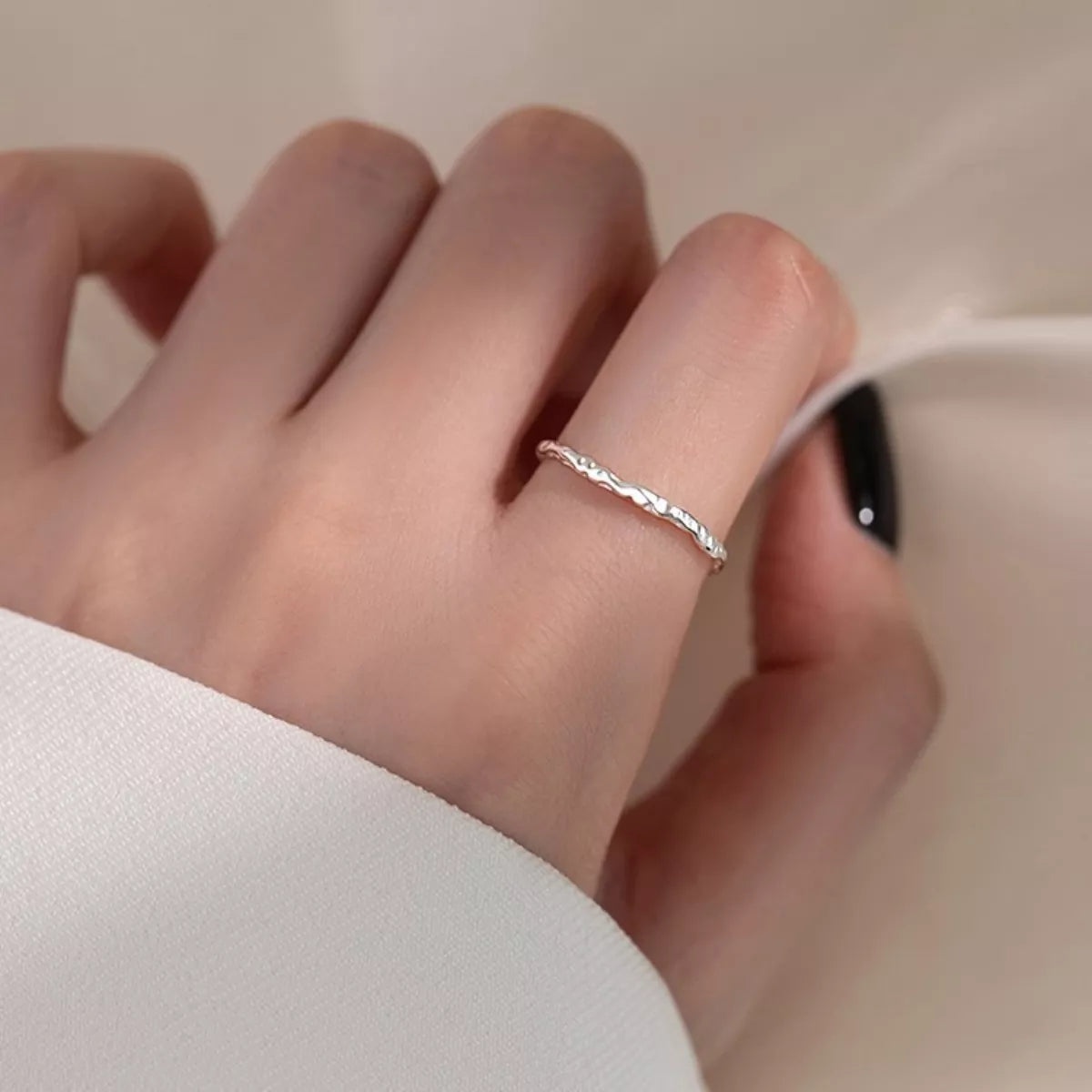 Sterling Silver Open Ring - alternate ring view