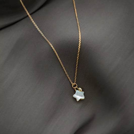 Sterling Silver Star Necklace - alternate necklace view