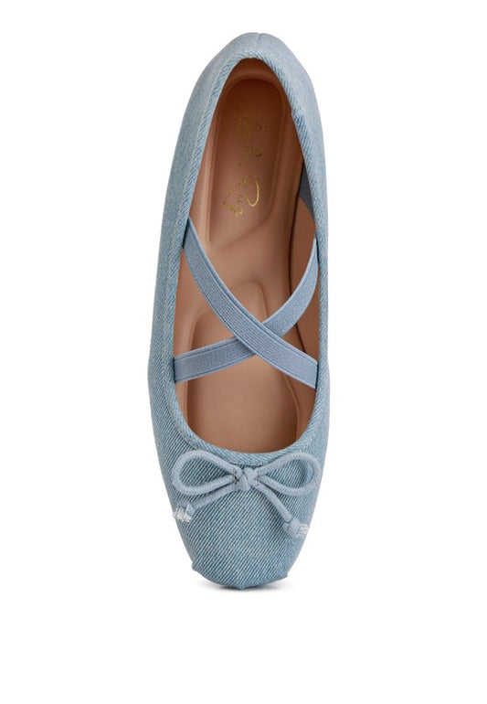 Criss Cross Strap Ballet Flats