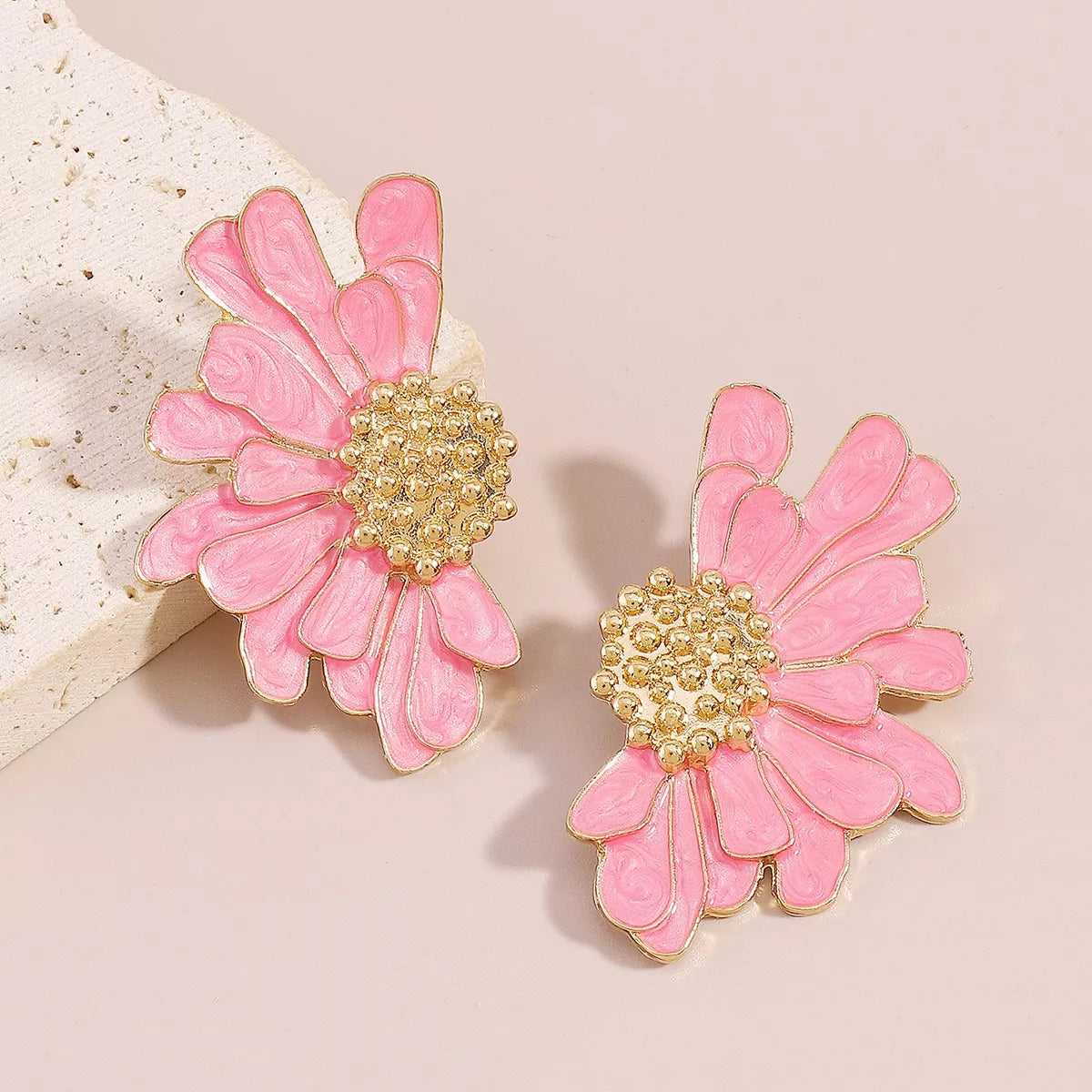 Flower Stud Earrings - alternate earring view